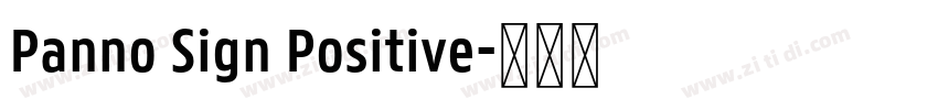 Panno Sign Positive字体转换